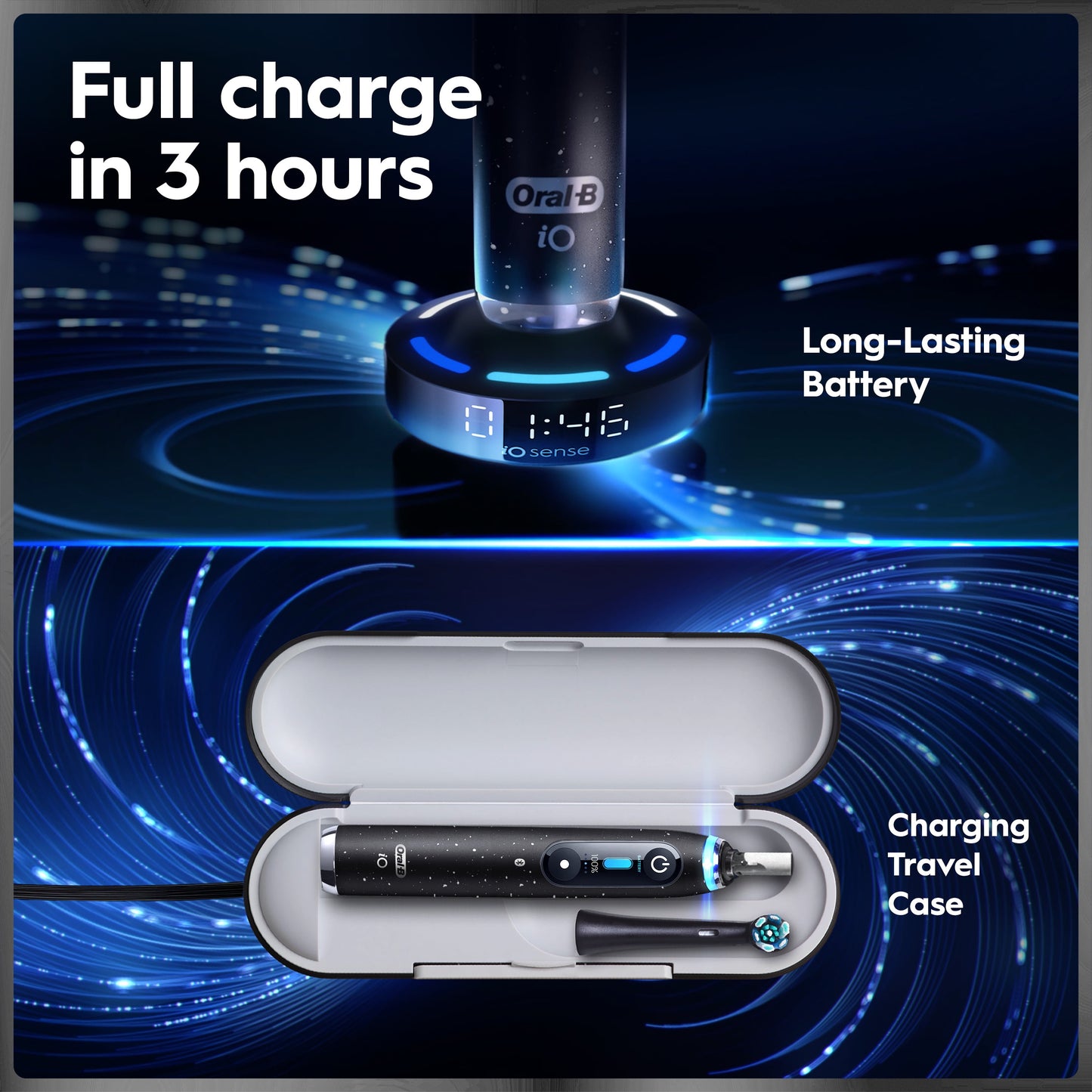 Oral-B iO Series 10 Rechargeable Electric Toothbrush, (4) Brush Heads
