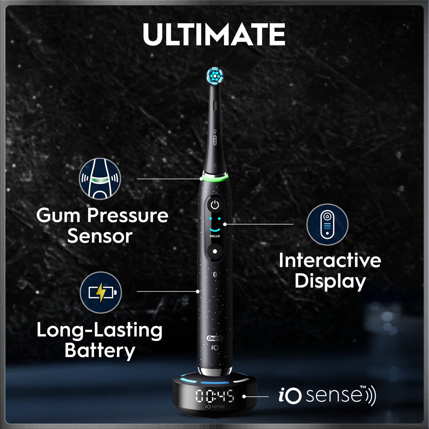 Oral-B iO Series 10 Rechargeable Electric Toothbrush, (4) Brush Heads