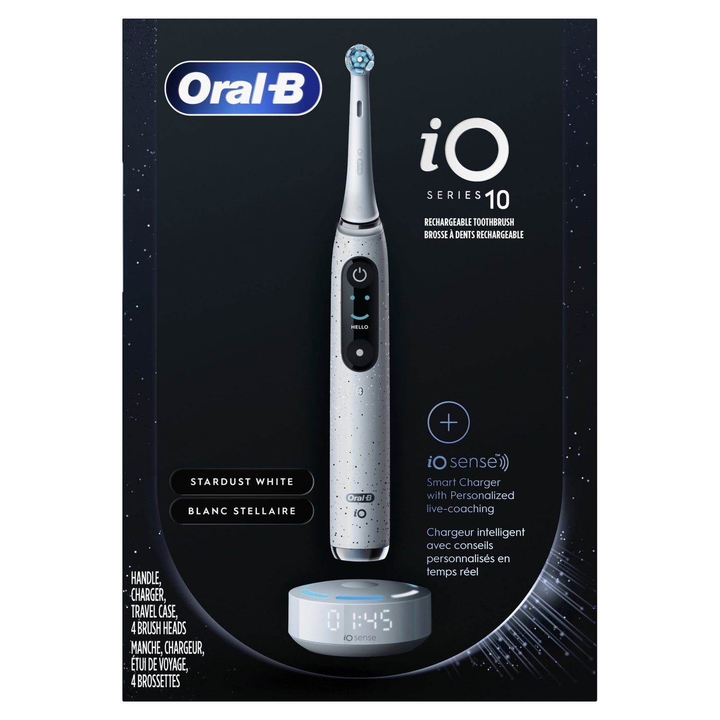 Oral-B iO Series 10 Rechargeable Electric Toothbrush, (4) Brush Heads