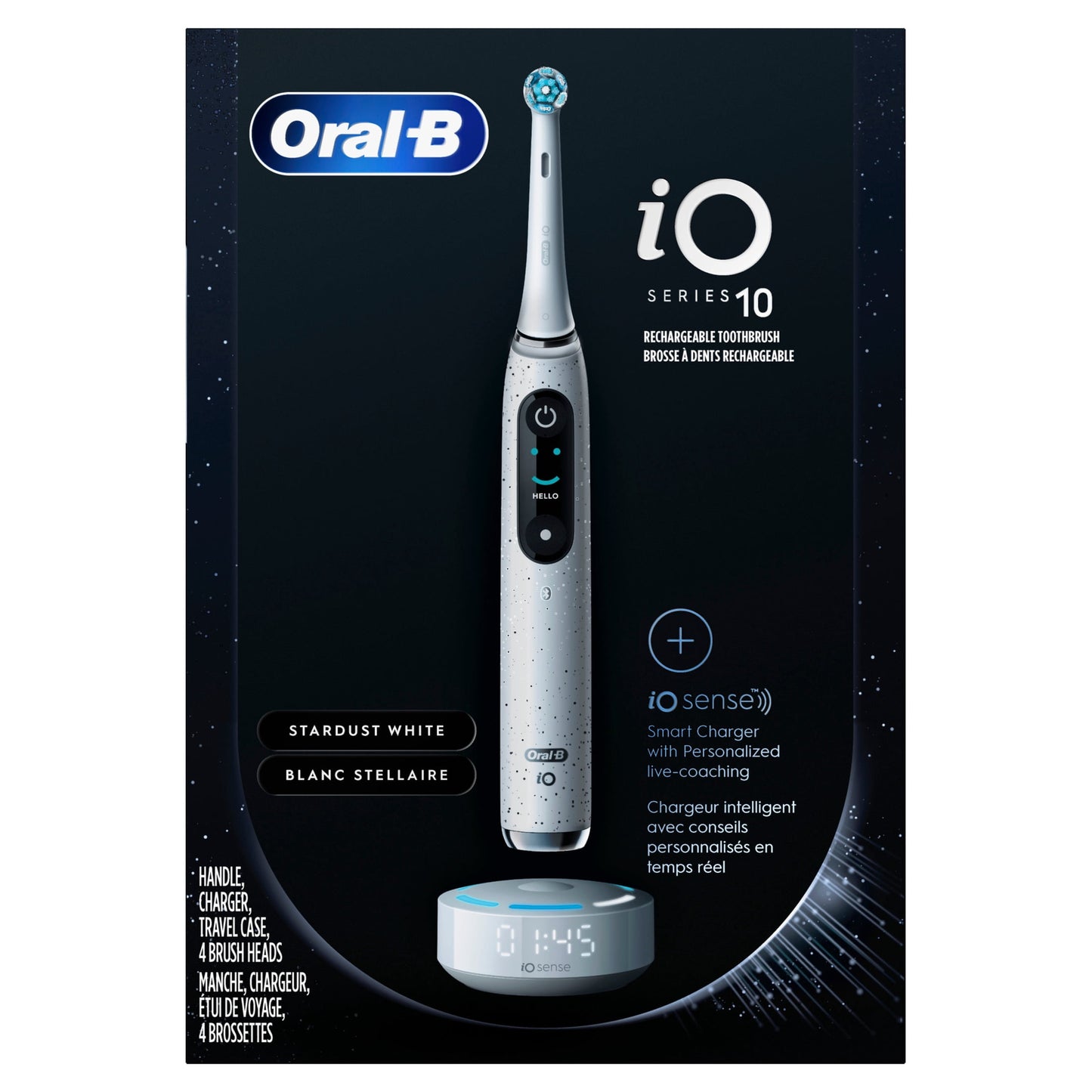 Oral-B iO Series 10 Rechargeable Electric Toothbrush, (4) Brush Heads