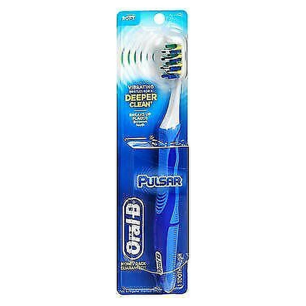 Oral-B Pulsar Vibrating Bristles Soft Toothbrush Deeper Cleaner, 1ct 4 Pack