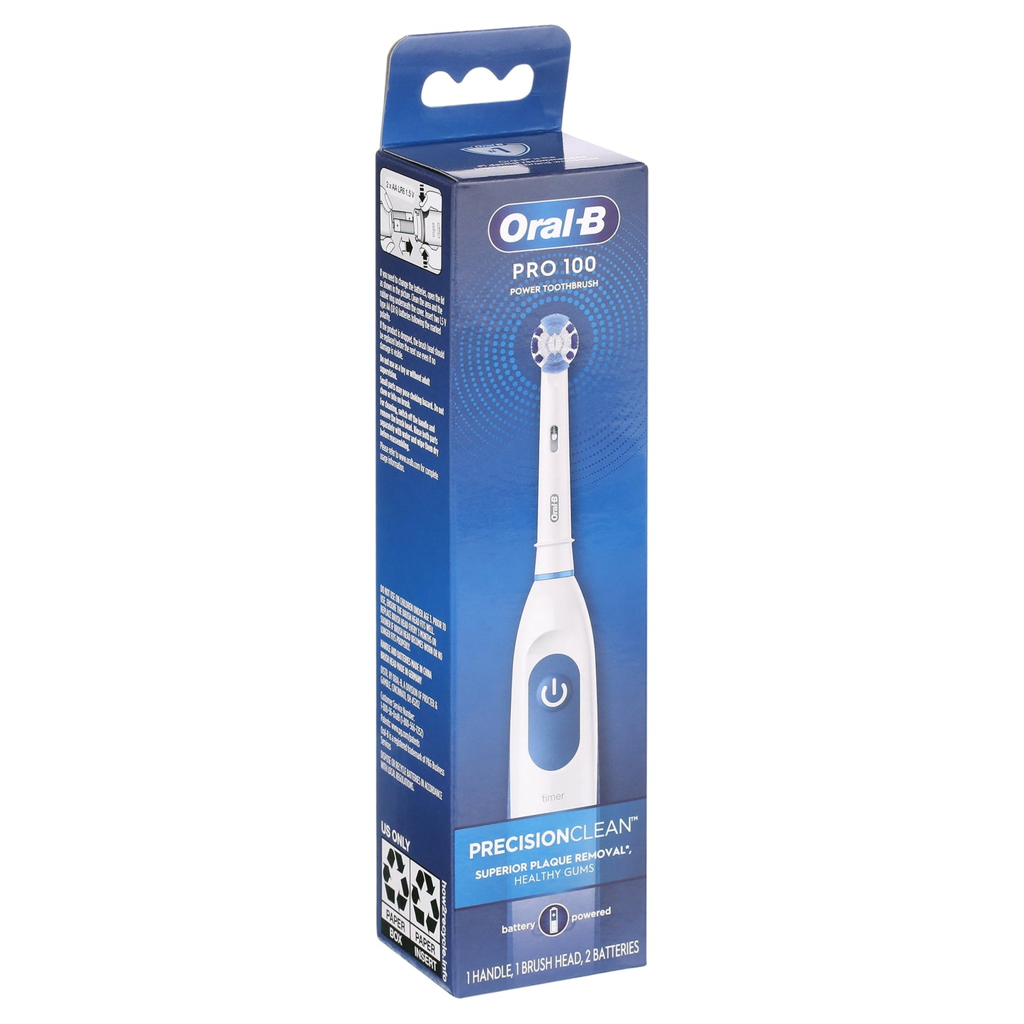 Oral-B Pro Health Clinical Battery Powered Toothbrush, 1 Ct, for Adults and Children 3+