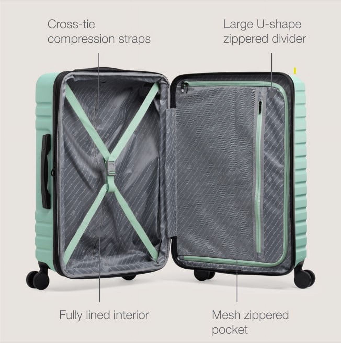 U.S. Traveler Boren Hardside Rugged Spinner Luggage Set w/ USB Port, Mint, 2-Piece (22/30)