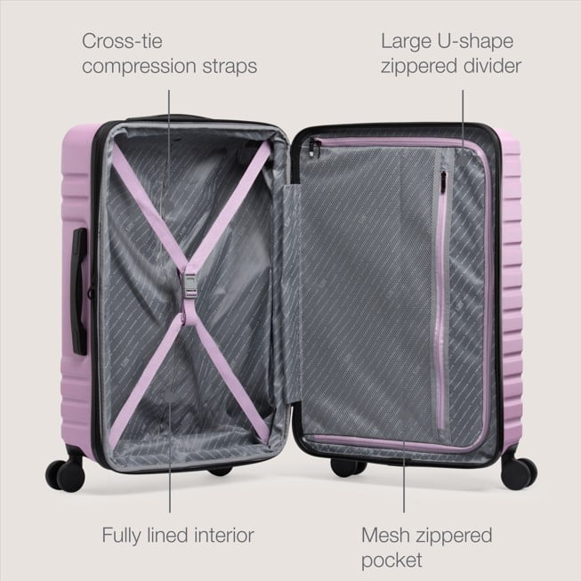 U.S. Traveler Boren Hardside Rugged Spinner Luggage Set w/ USB Port, Mint, 2-Piece (22/30)