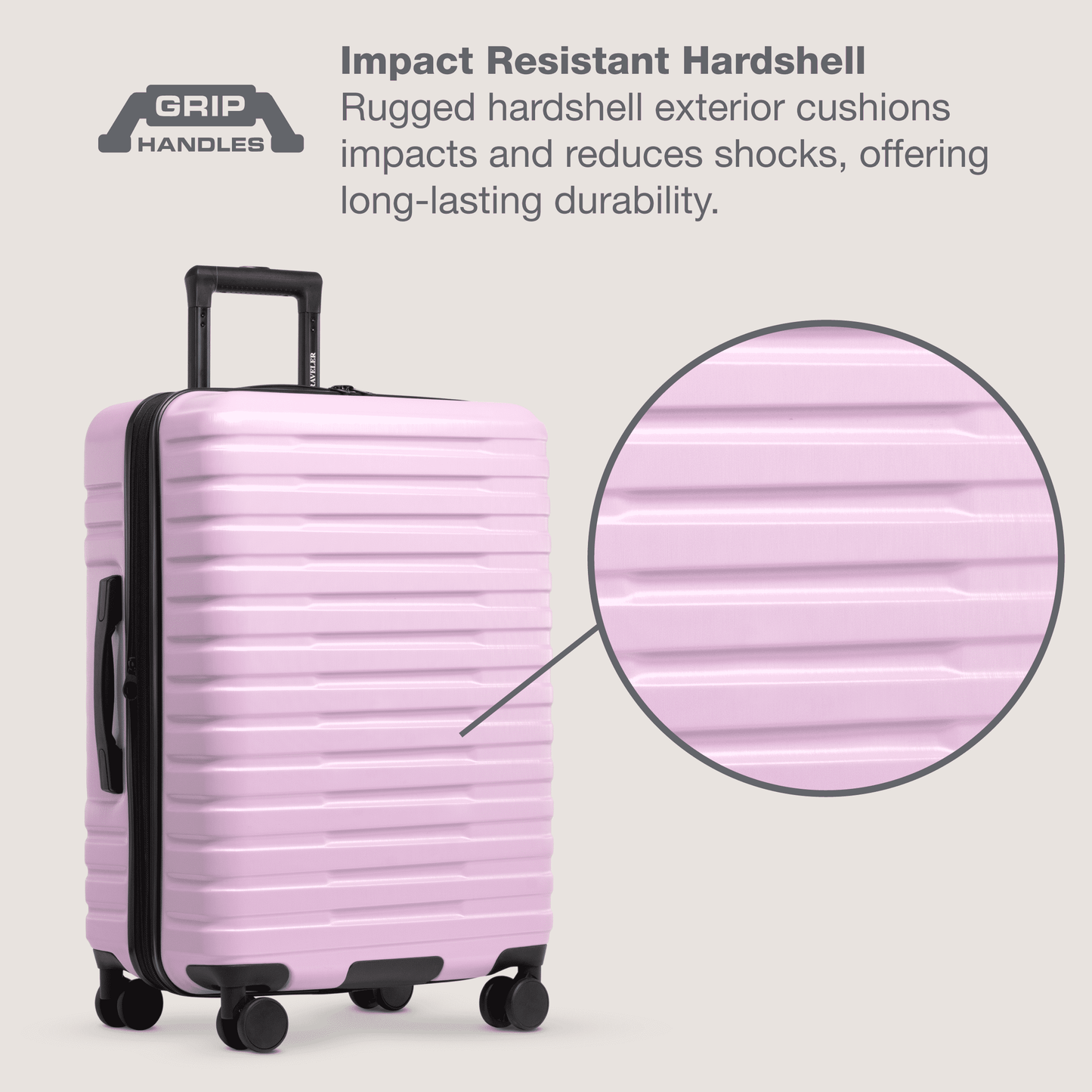 U.S. Traveler Boren Hardside Rugged Spinner Luggage Set w/ USB Port, Mint, 2-Piece (22/30)