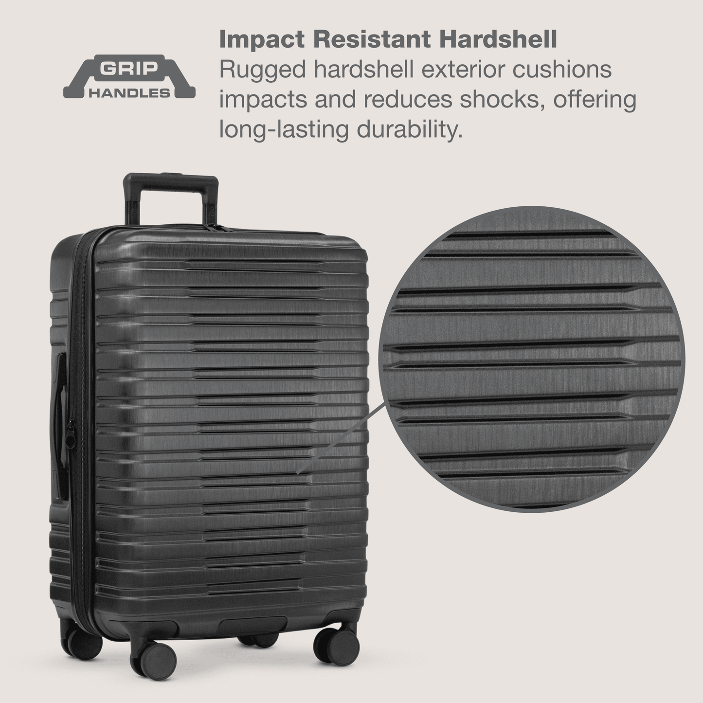 U.S. Traveler Boren Hardside Rugged Spinner Luggage Set w/ USB Port, Mint, 2-Piece (22/30)