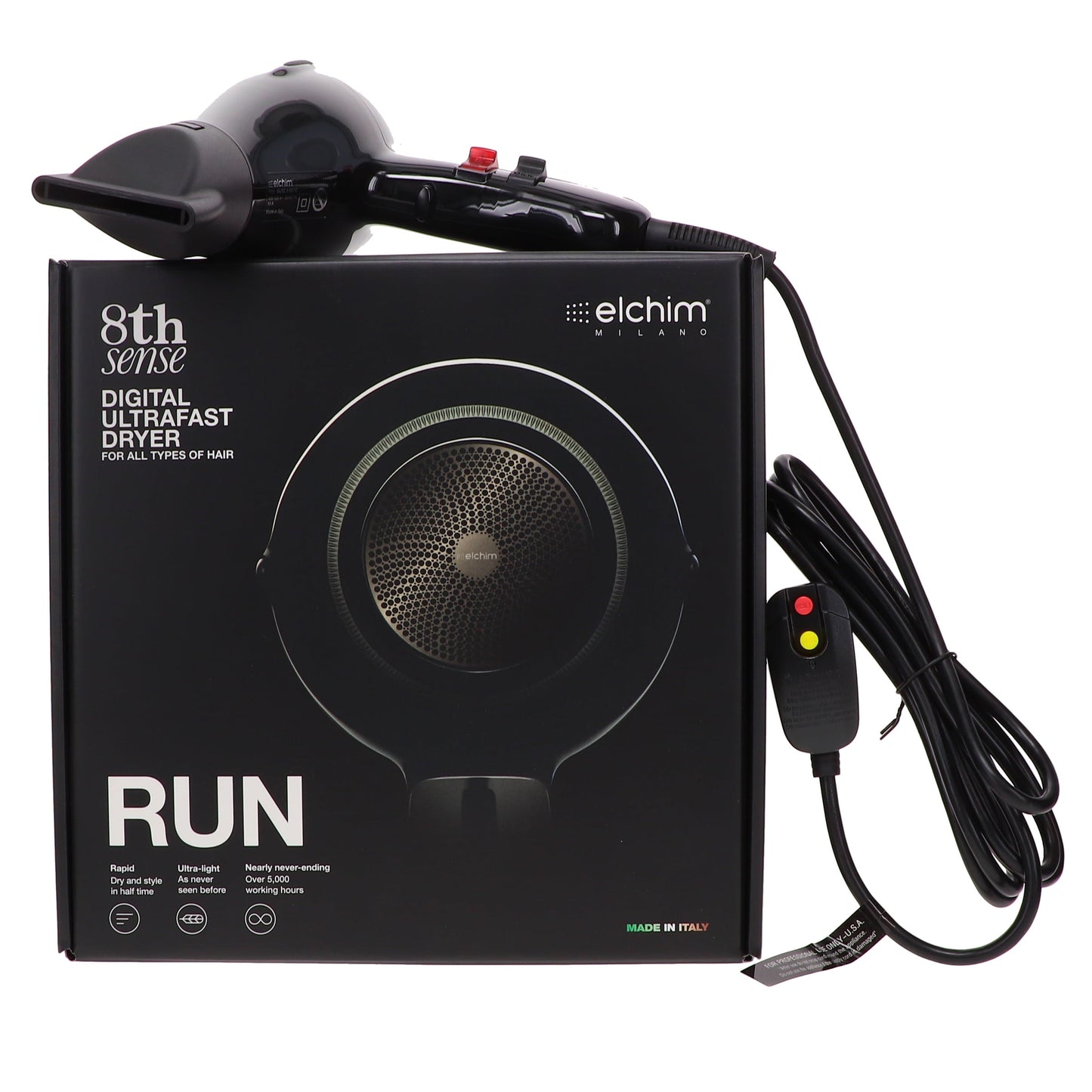 Elchim Run 8th Sense Digital Ultrafast Dryer - Black