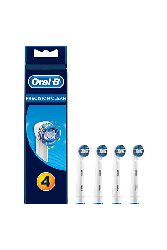 Braun Oral-B Precision Clean Electric Toothbrush Replacement Heads, 4 Count, White