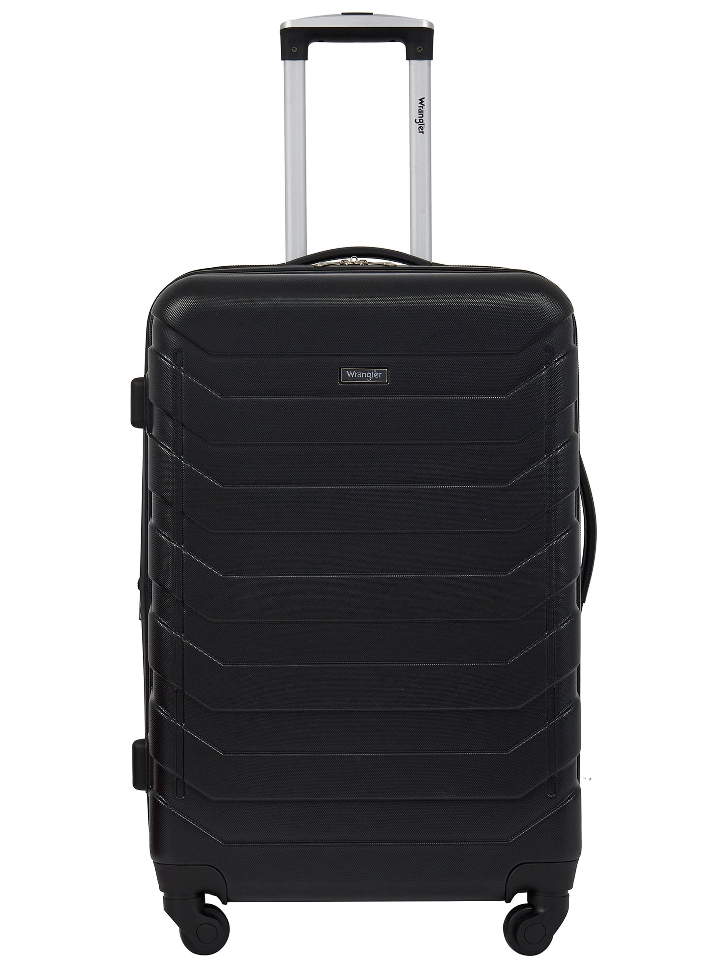 Wrangler 5-Piece Rolling Hard Side Travel Luggage Set, Black