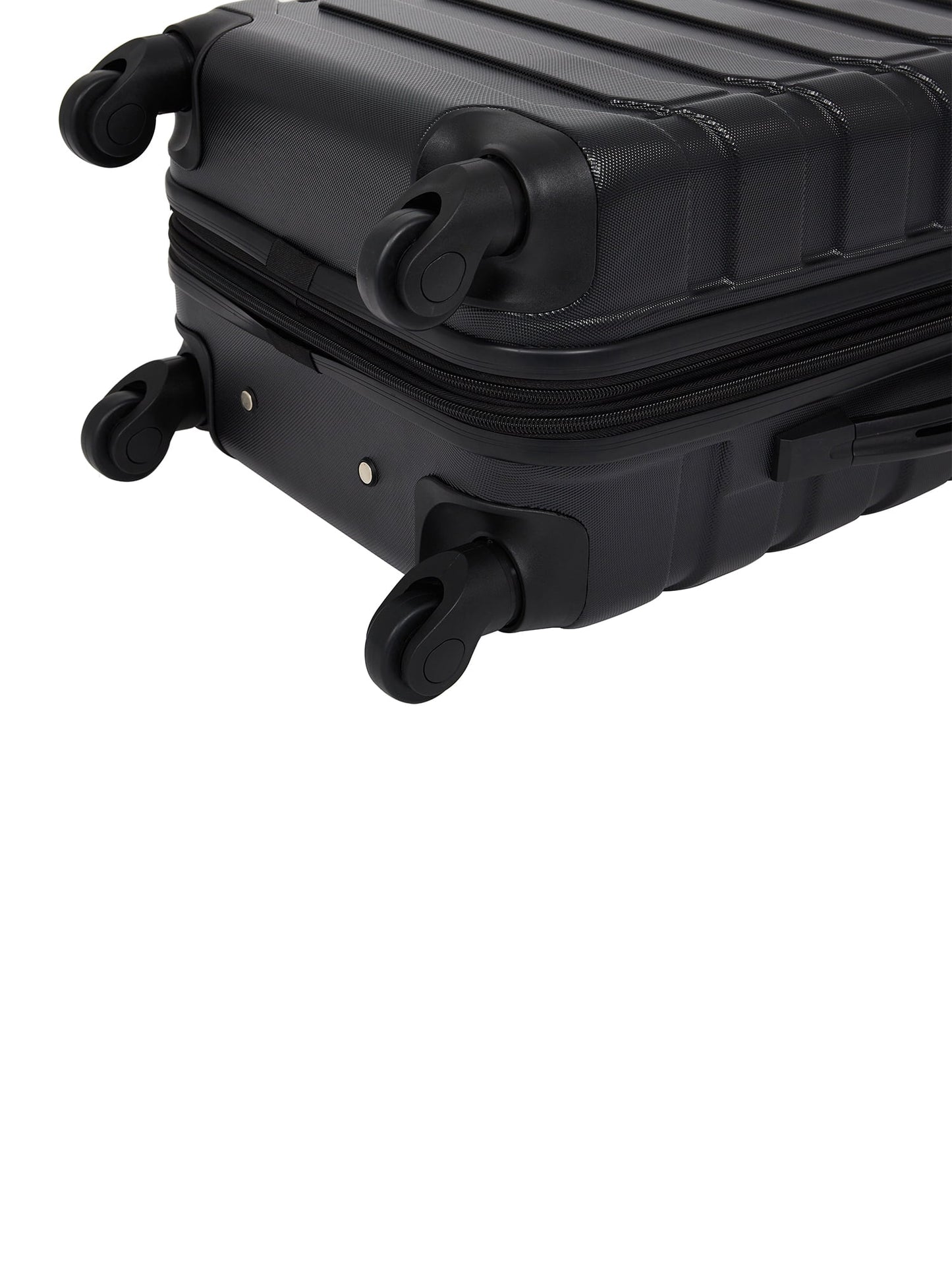 Wrangler 5-Piece Rolling Hard Side Travel Luggage Set, Black
