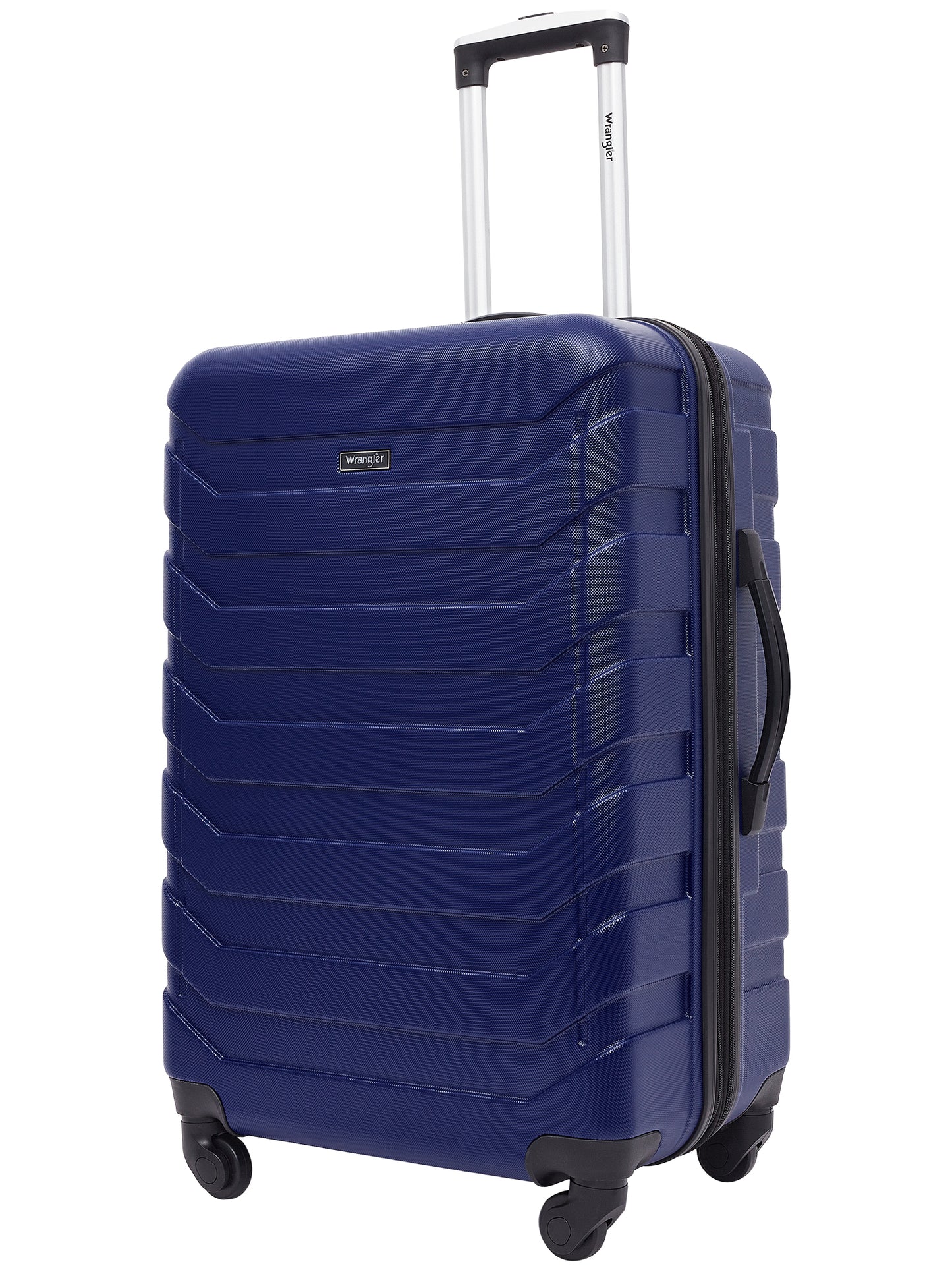 Wrangler 5-Piece Rolling Hard Side Travel Luggage Set, Black