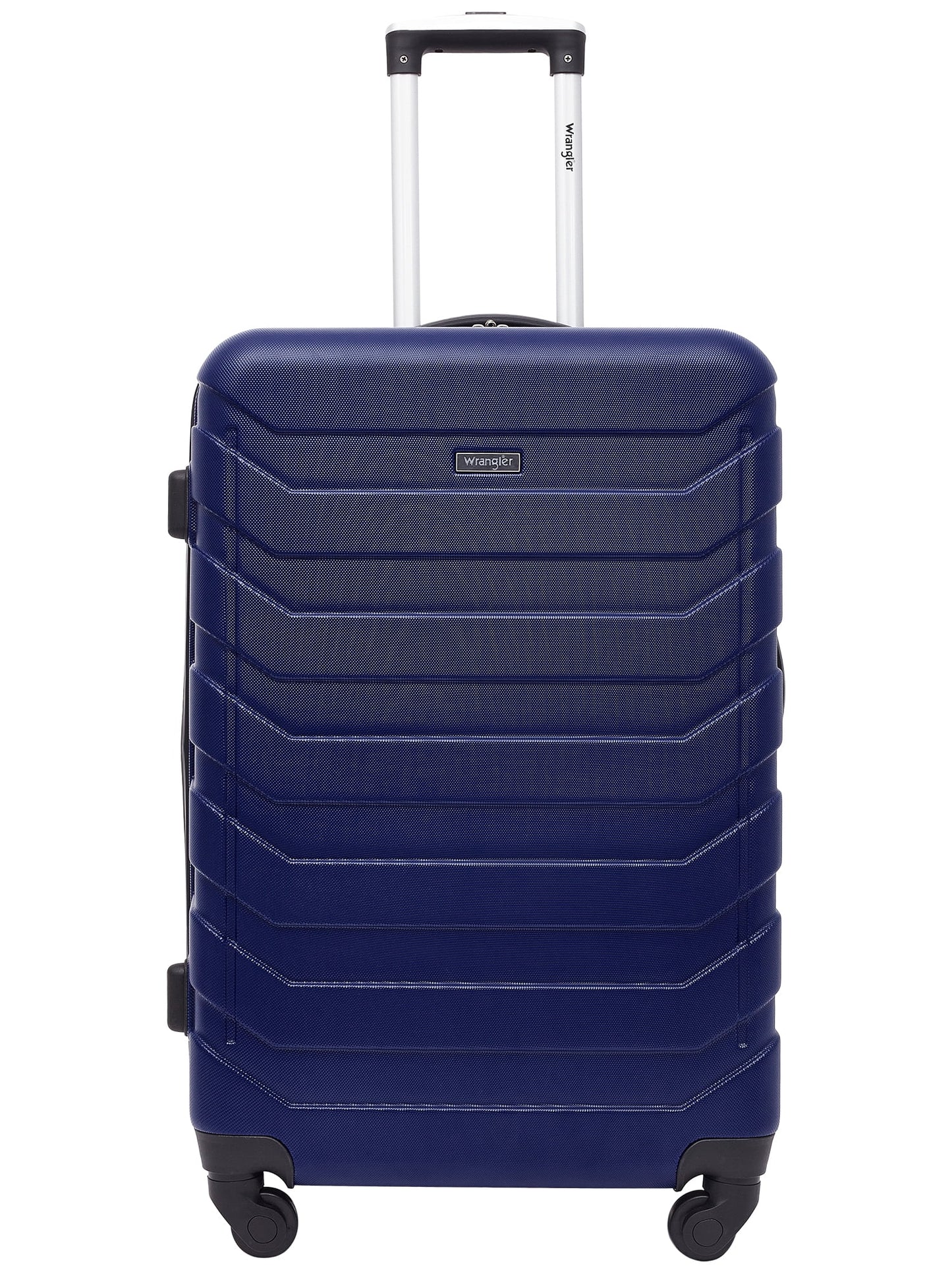 Wrangler 5-Piece Rolling Hard Side Travel Luggage Set, Black