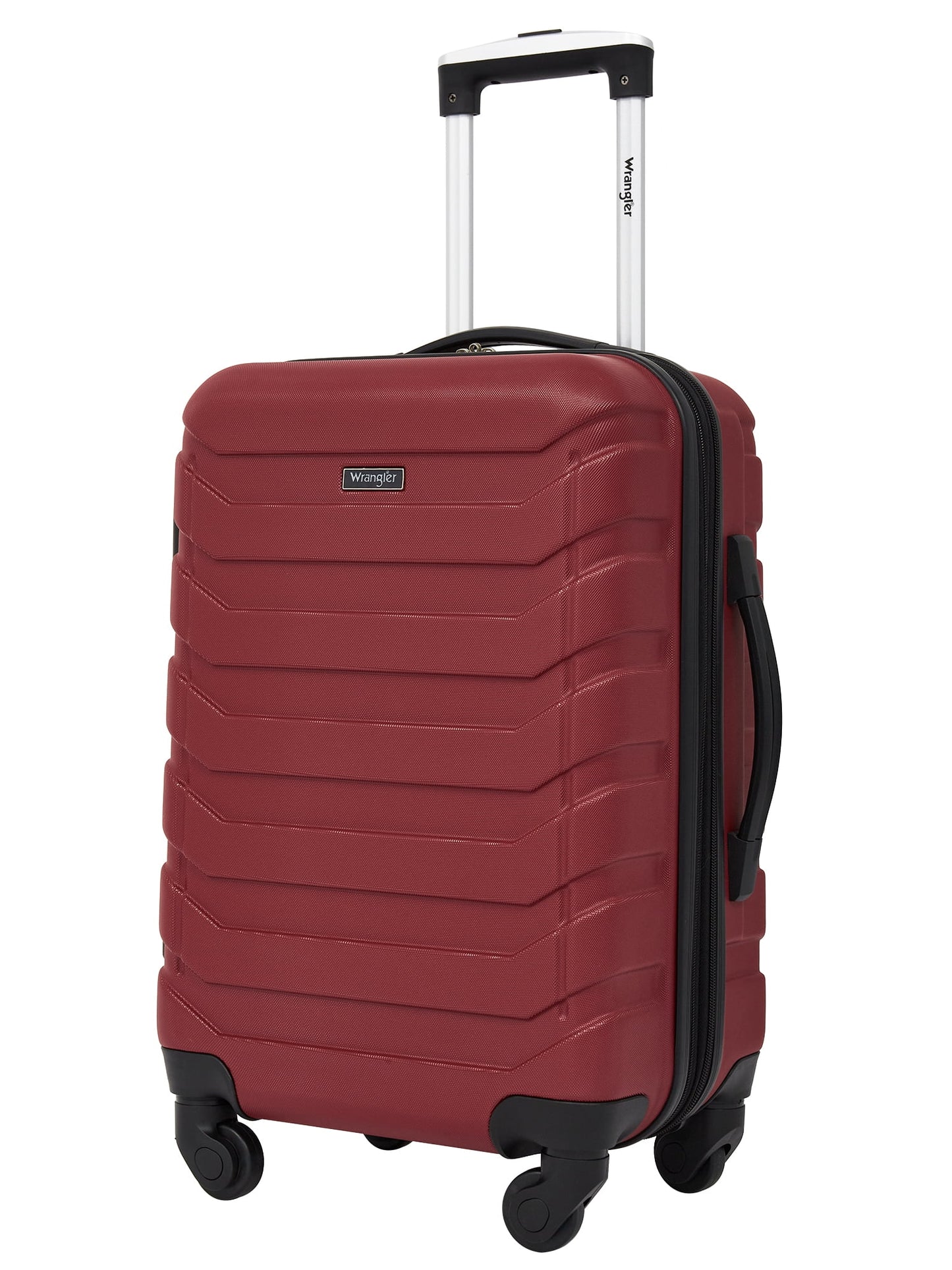 Wrangler 5-Piece Rolling Hard Side Travel Luggage Set, Black