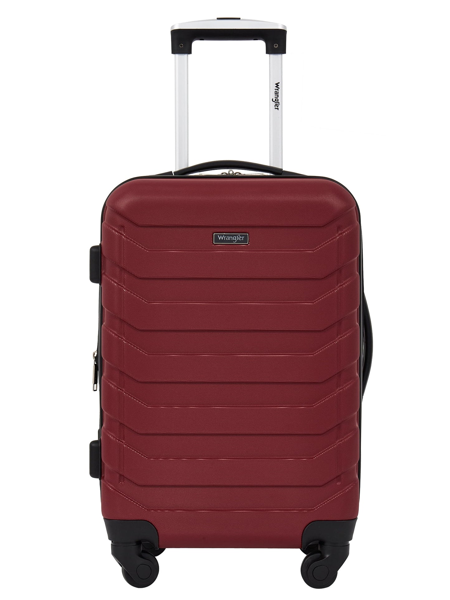 Wrangler 5-Piece Rolling Hard Side Travel Luggage Set, Black