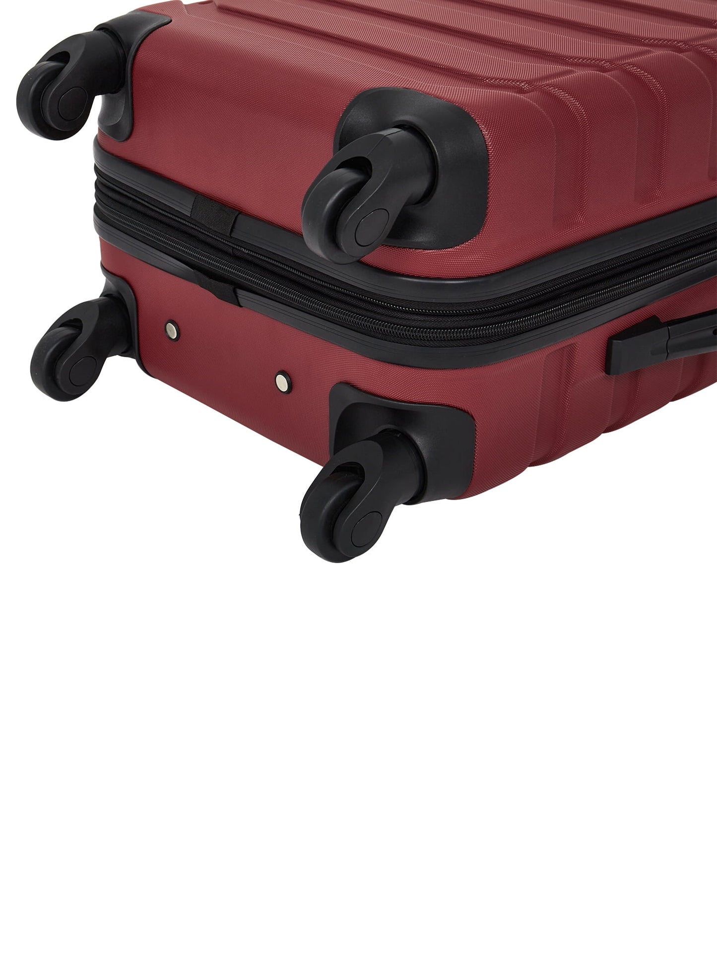 Wrangler 5-Piece Rolling Hard Side Travel Luggage Set, Black