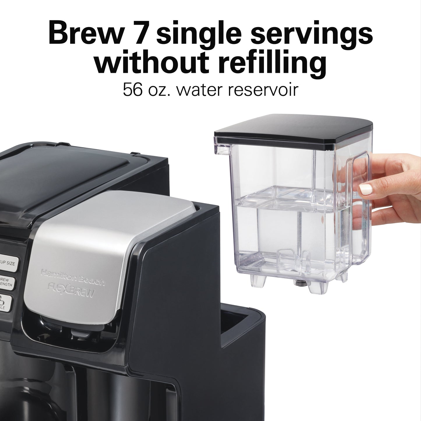 Hamilton Beach FlexBrew Trio Coffee Maker, 56 fl oz Resevoir, 49902