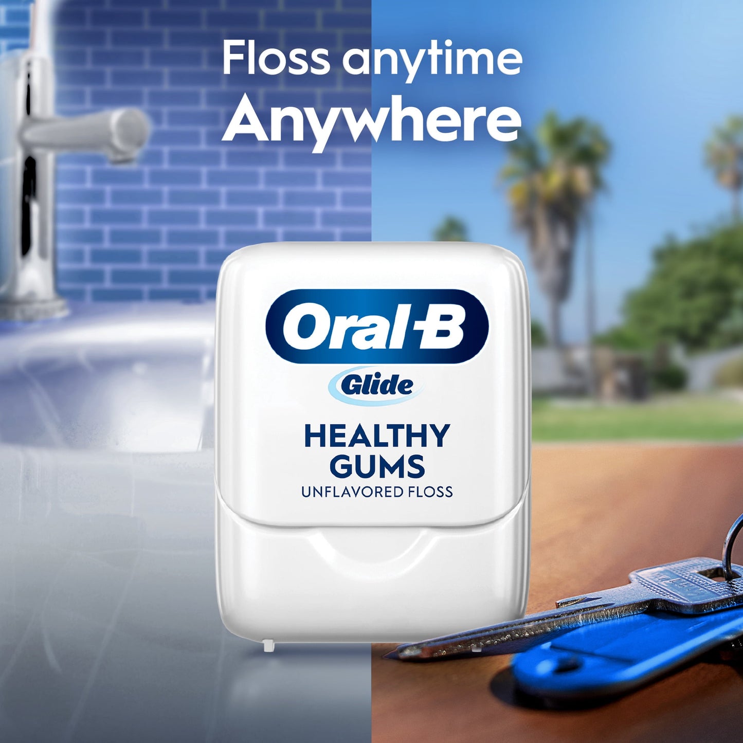 Oral-B Glide Healthy Gums Unflavored Dental Floss, Value 3 Pack (50m Each)