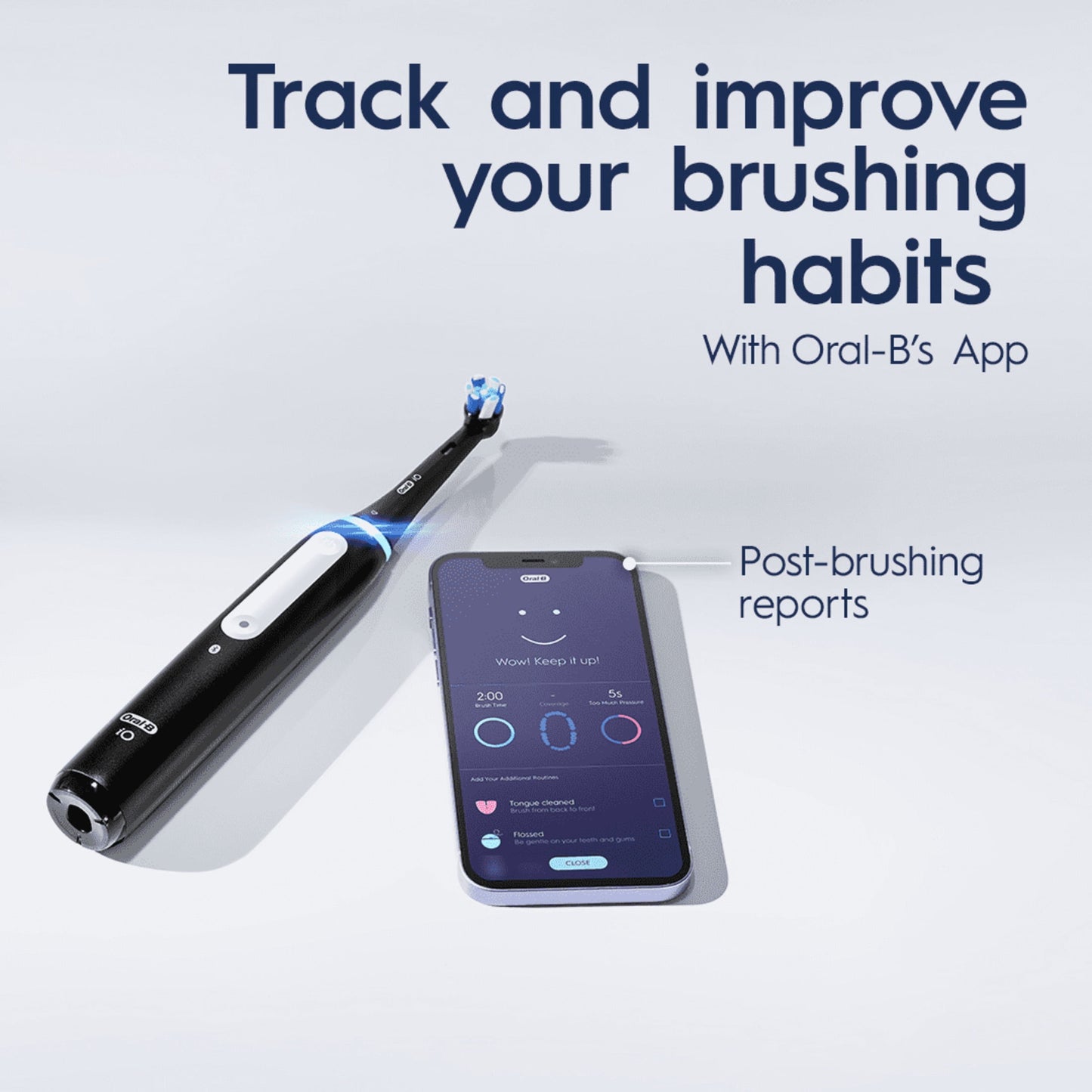 Oral-B Toothbrush, iO Series 4 Electric Toothbrush with (1) Brush Head, Rechargeable, Black