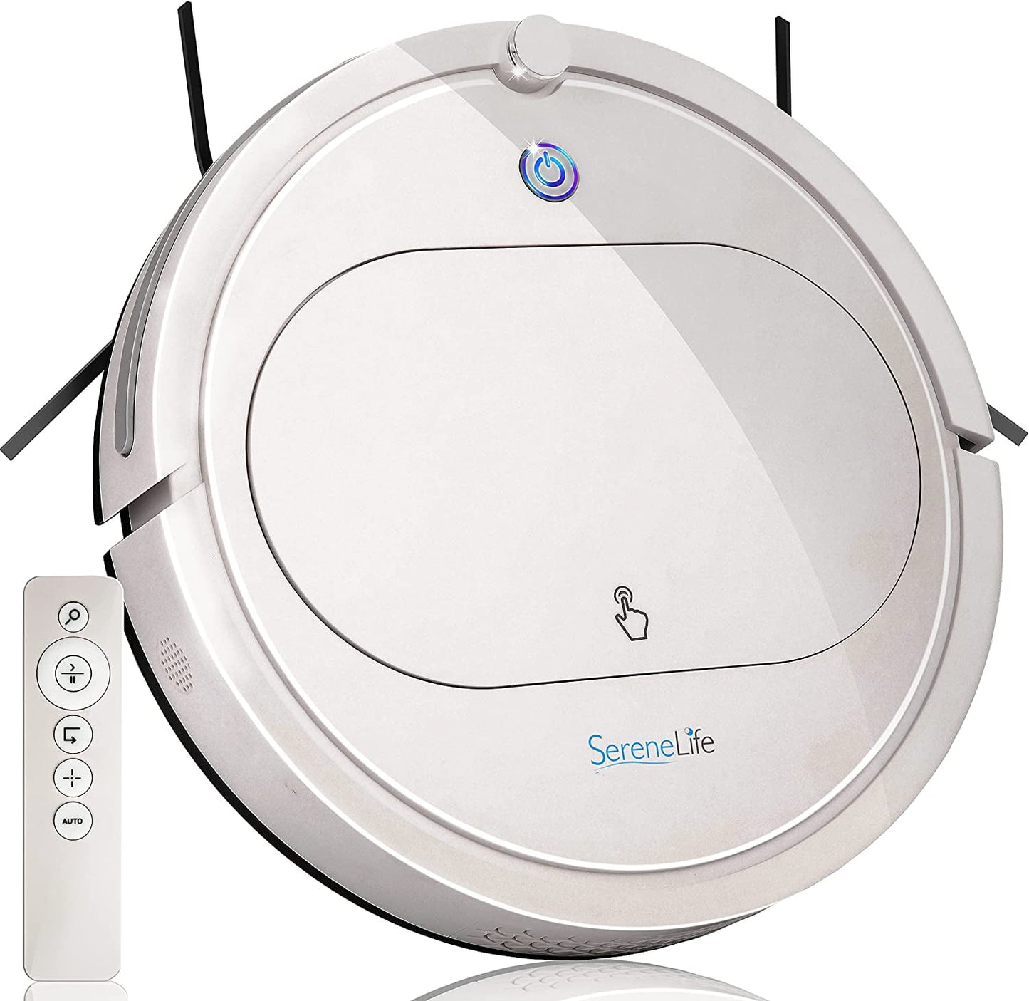 SereneLife Robot Vacuum Cleaner with Remote Control, Smart Robotic Machine Automatic Floor Cleaning Robo Vac with Dry Mop for Clean.
