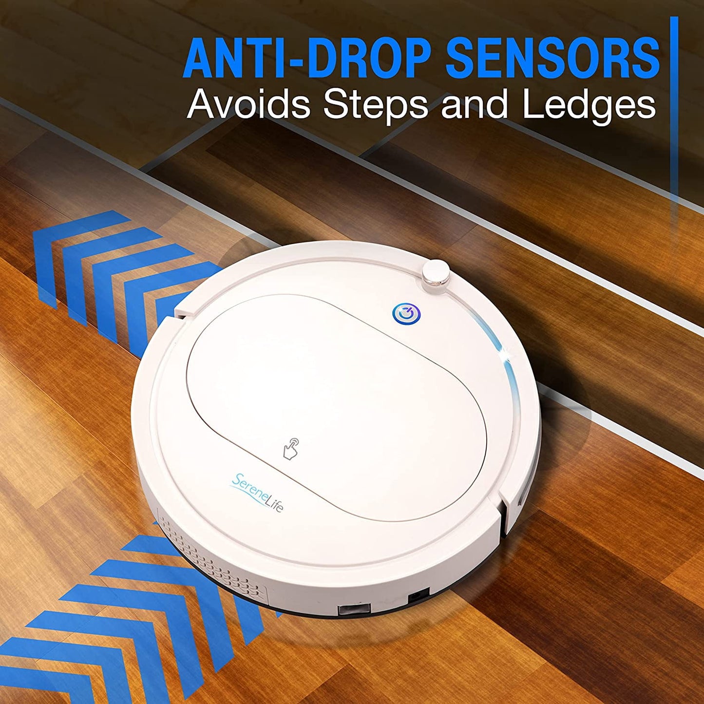 SereneLife Robot Vacuum Cleaner with Remote Control, Smart Robotic Machine Automatic Floor Cleaning Robo Vac with Dry Mop for Clean.