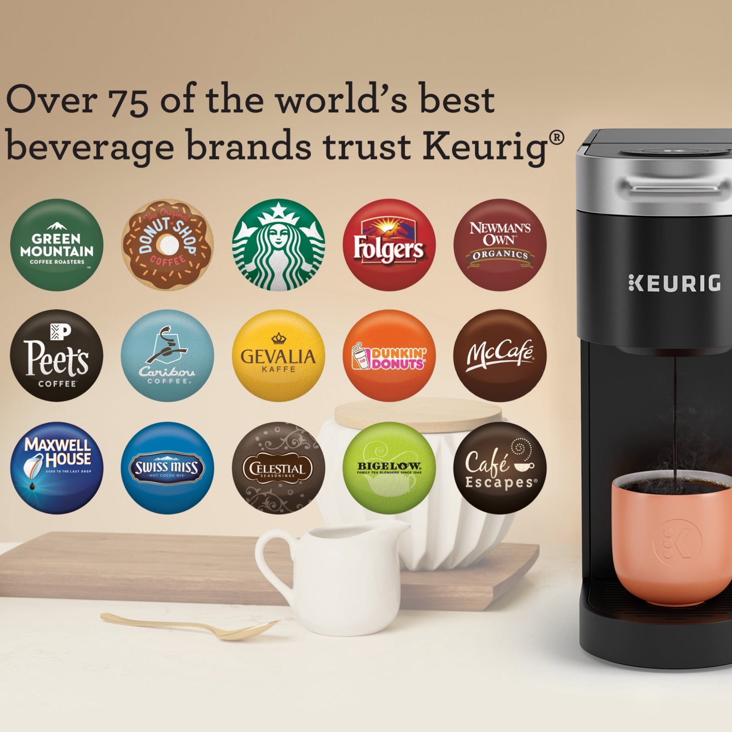 Keurig K-Slim Single Serve K-Cup Pod Coffee Maker, Multistream Technology, Black