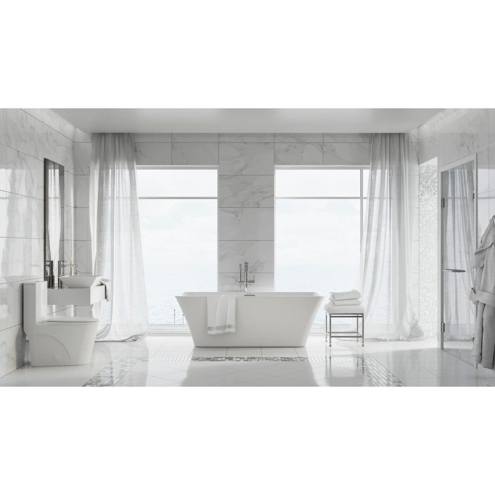 St. Tropez One Piece Elongated Toilet Dual Vortex Flush 1.1/1.6 gpf with 10" Rough In