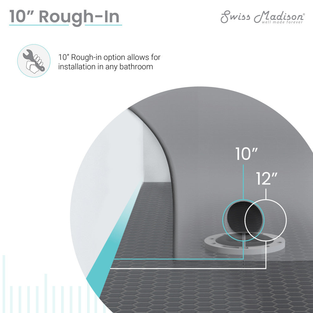 St. Tropez One Piece Elongated Toilet Dual Vortex Flush 1.1/1.6 gpf with 10" Rough In