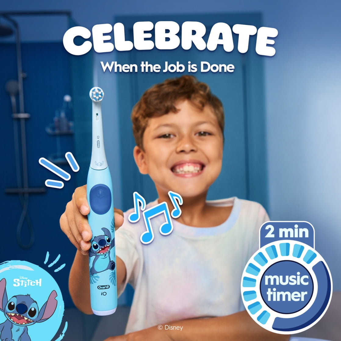 Oral-B iO Kids Limited Rechargeable Electric Powered Toothbrush, Stitch