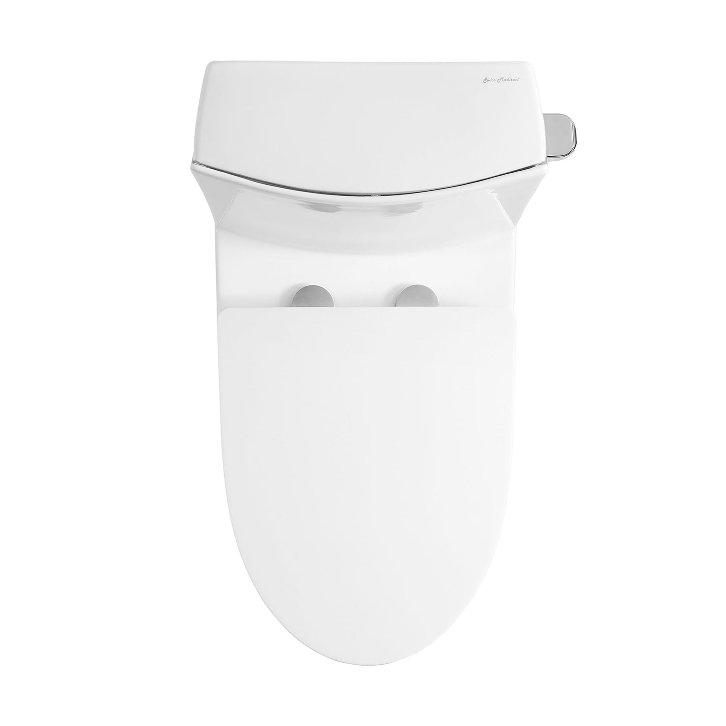 St. Tropez One-Piece 10" Rough-in 1.28 GPF Right-Hand Vortex Flush Elongated Toilet in Glossy White
