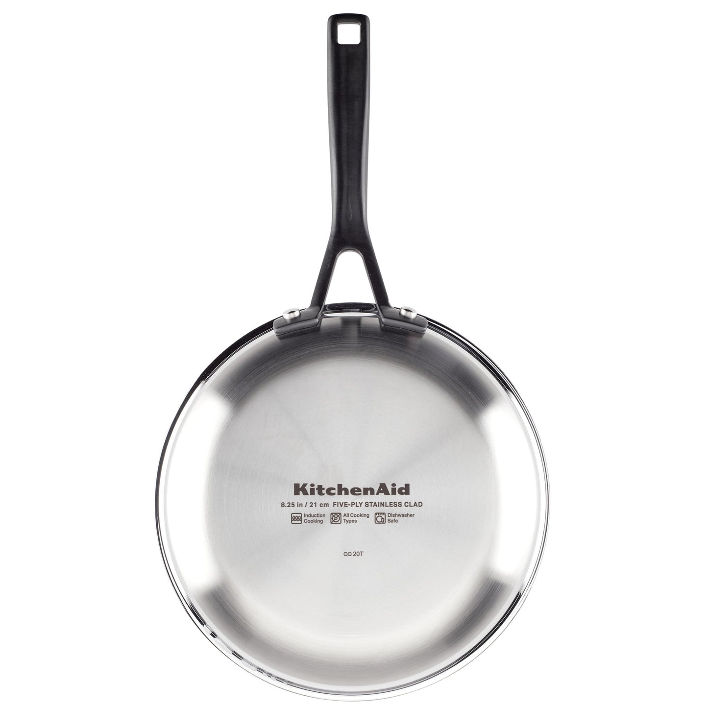 KitchenAid 5-Ply Clad 10 Pcs Stainless Steel Cookware Induction Pots and Pans Set, Dishwasher Safe, Metal Utensil, Broiler and Oven Safe to 500°F, Polished Stainless Steel