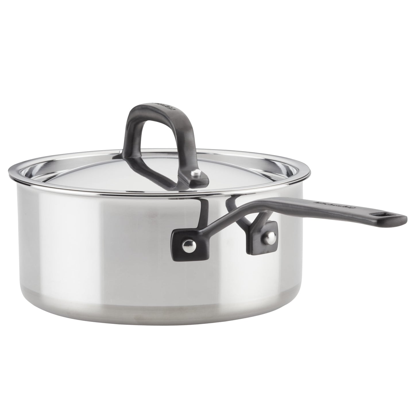 KitchenAid 5-Ply Clad 10 Pcs Stainless Steel Cookware Induction Pots and Pans Set, Dishwasher Safe, Metal Utensil, Broiler and Oven Safe to 500°F, Polished Stainless Steel