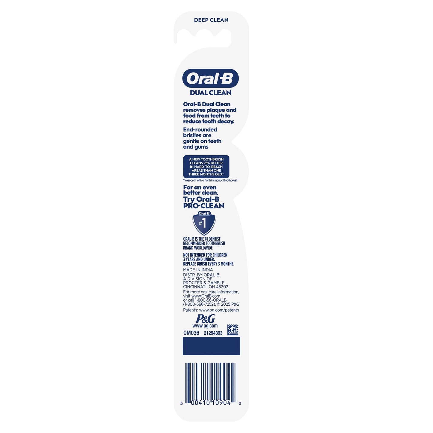 Oral-B Toothbrush Dual Clean, Medium, 1 Count