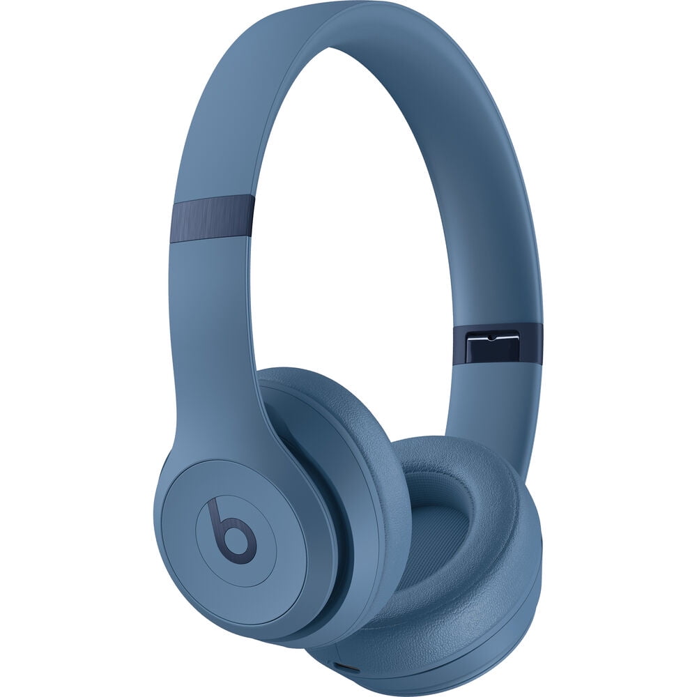 Beats by Dr. Dre Beats Solo 4 Wireless On-Ear Headphones (Slate Blue) Bundle