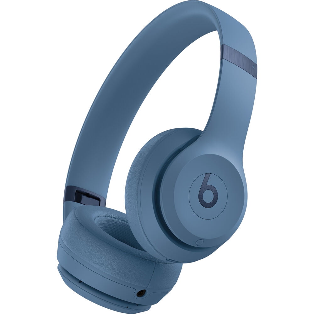 Beats by Dr. Dre Beats Solo 4 Wireless On-Ear Headphones (Slate Blue) Bundle