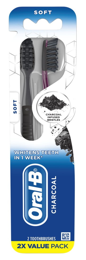 Oral-B Toothbrush Charcoal Soft Value 2-Pack (Pack of 3)