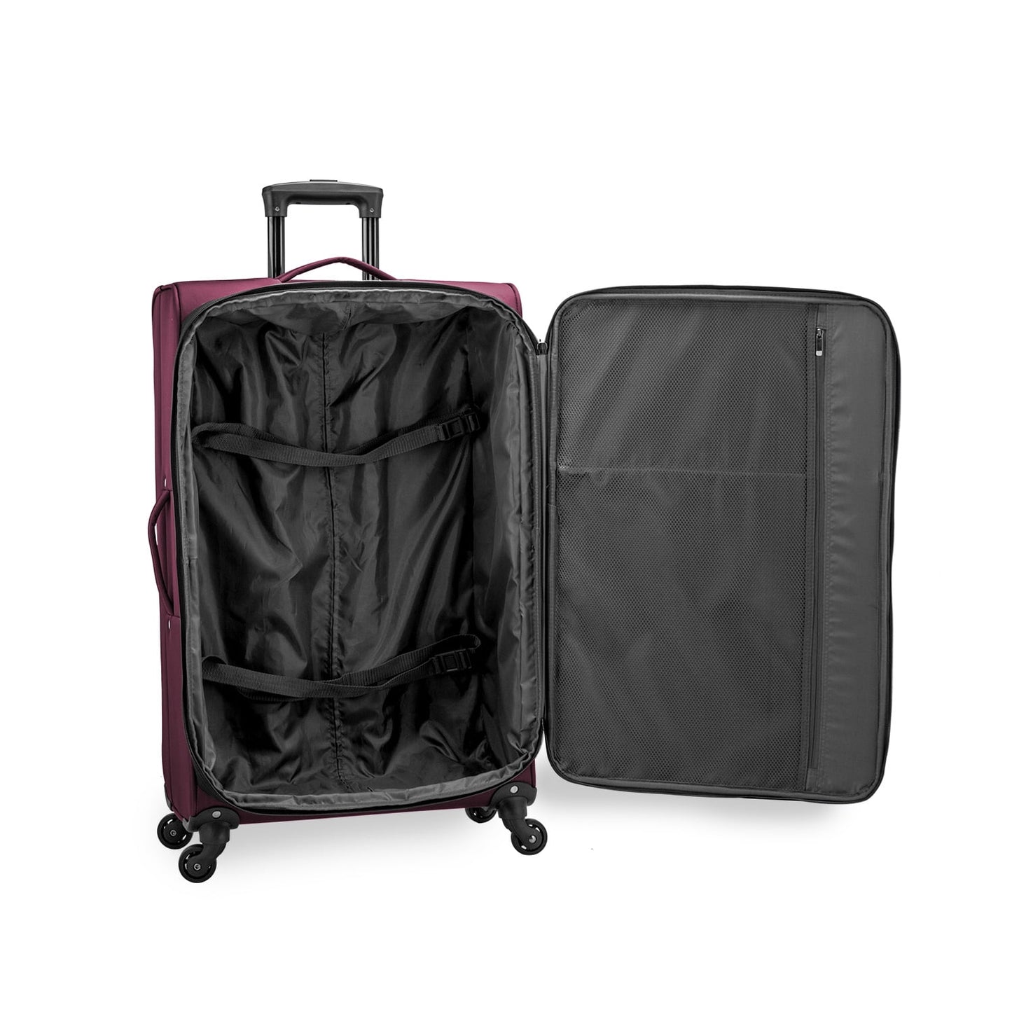 U.S. Traveler Anzio Softside Expandable Spinner Luggage Set, Burgundy, 2-Piece (22/30)
