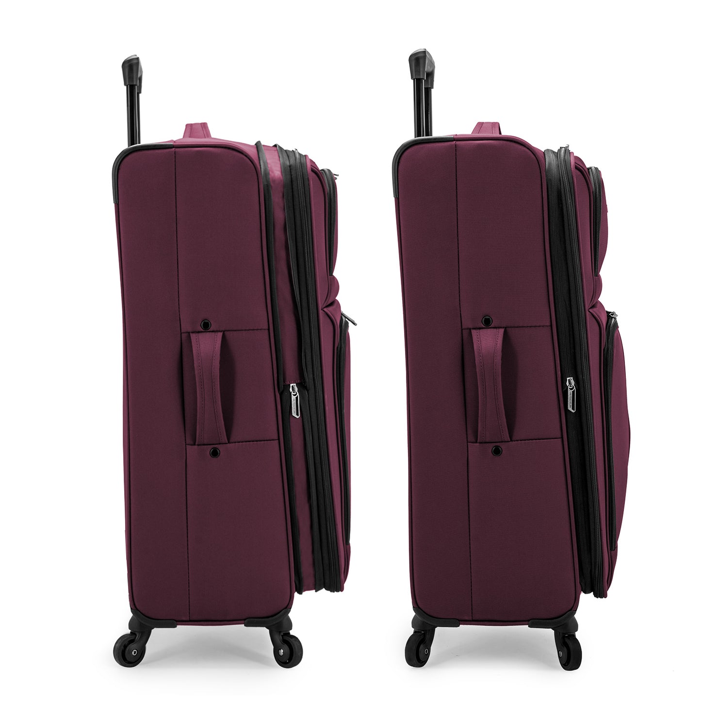 U.S. Traveler Anzio Softside Expandable Spinner Luggage Set, Burgundy, 2-Piece (22/30)