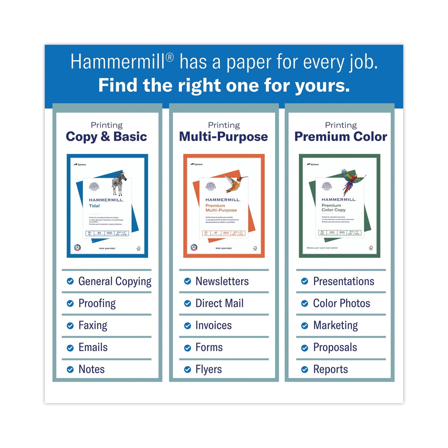 Hammermill Printer Paper, 32lb Premium Laser Print, 8.5x11, White, 1 Ream, 500 Sheets