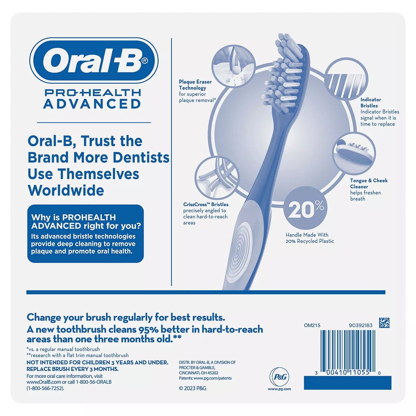 Oral-B ProHealth Advanced Manual Toothbrush 8 Count (Soft)