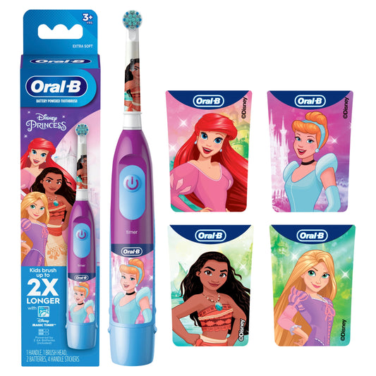 Oral-B Kid's Battery Toothbrush featuring Disney Princess, for Kids 3+