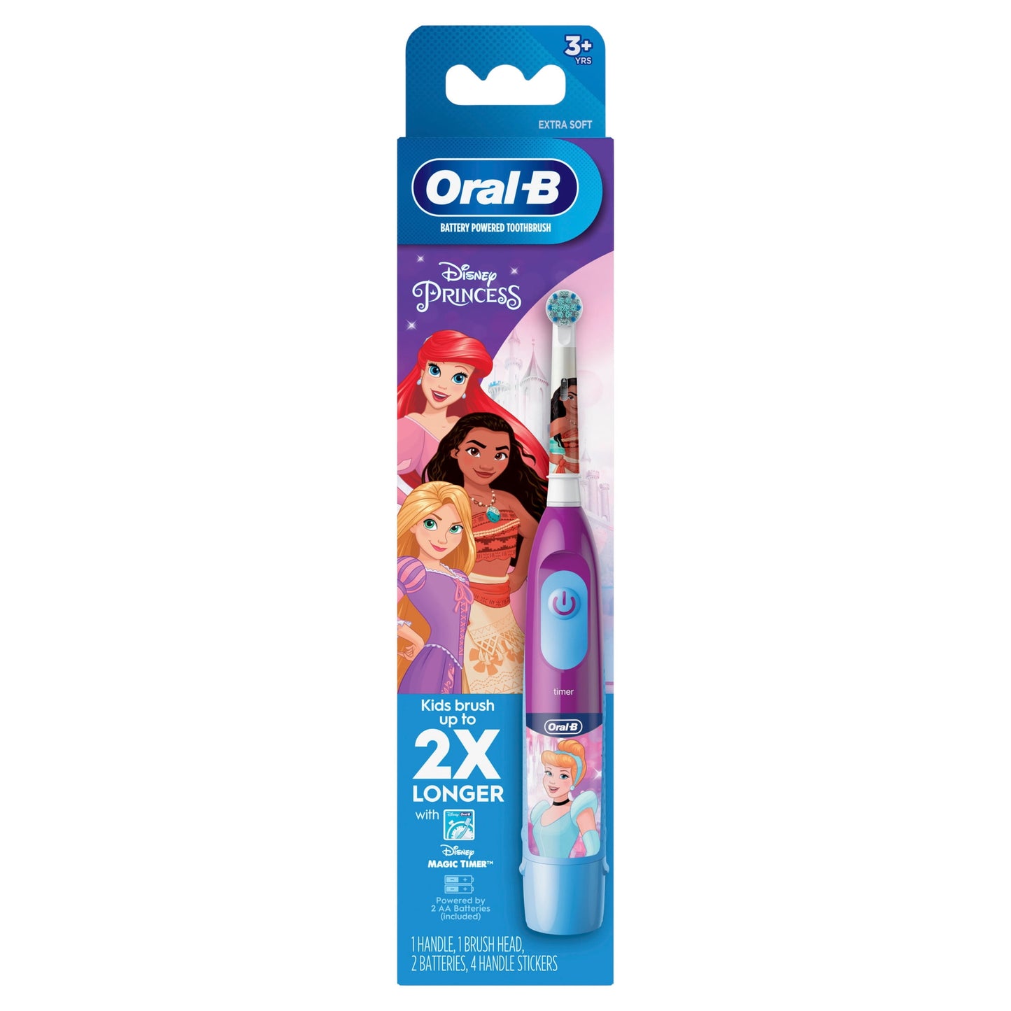Oral-B Kid's Battery Toothbrush featuring Disney Princess, for Kids 3+