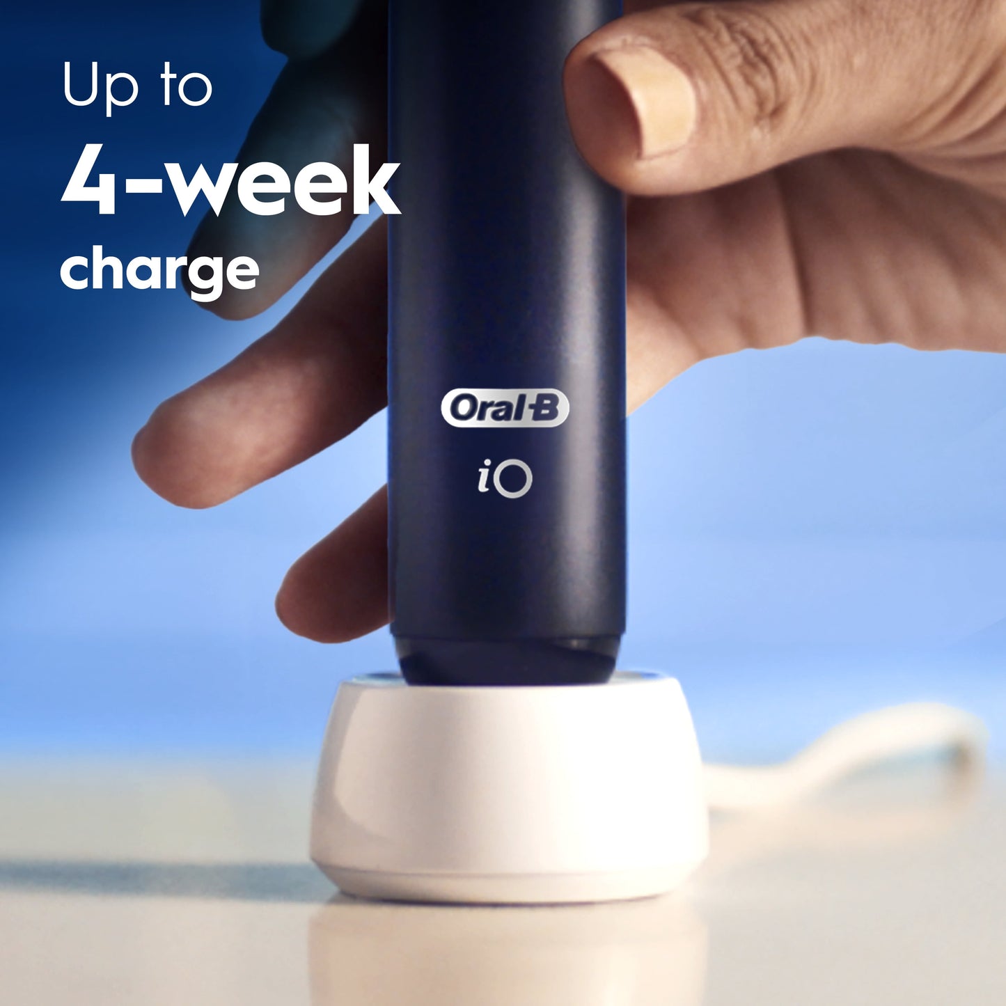 Oral-B Toothbrush, iO Series 2 Rechargeable Electric Toothbrush for Adults &amp; Kids 3+, Night Black, 1 Gentle Care Brush Head