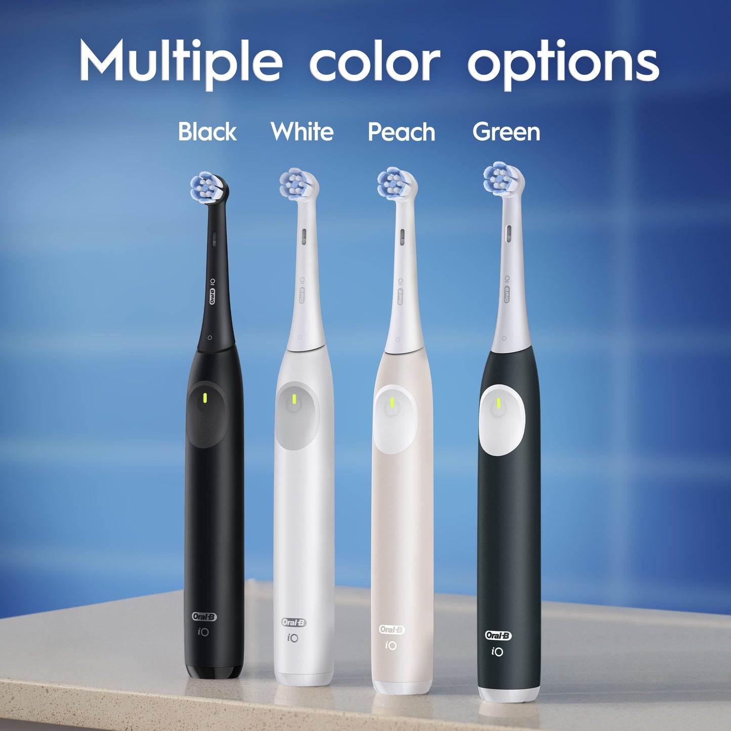 Oral-B Toothbrush, iO Series 2 Rechargeable Electric Toothbrush for Adults &amp; Kids 3+, Night Black, 1 Gentle Care Brush Head