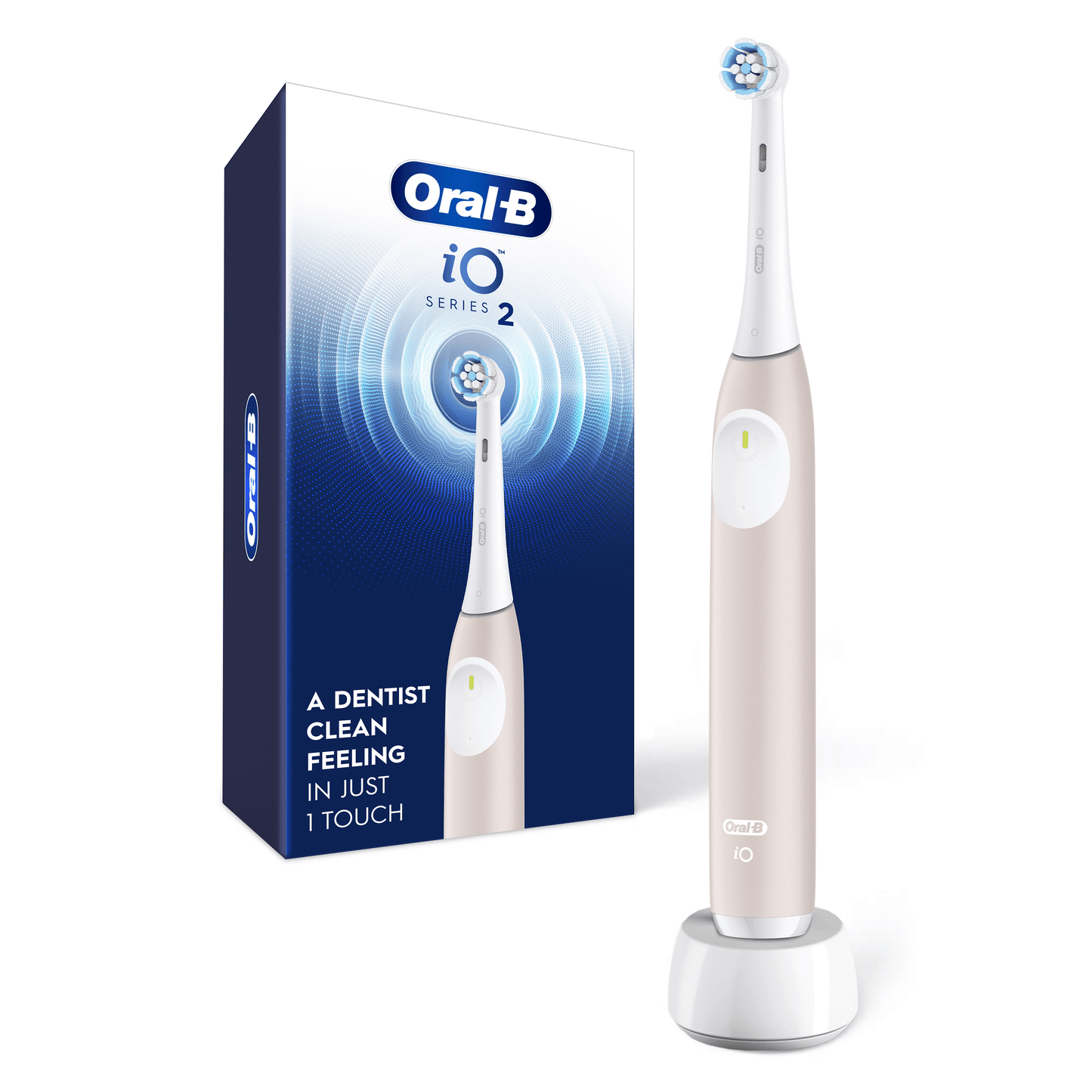 Oral-B Toothbrush, iO Series 2 Rechargeable Electric Toothbrush for Adults &amp; Kids 3+, Night Black, 1 Gentle Care Brush Head