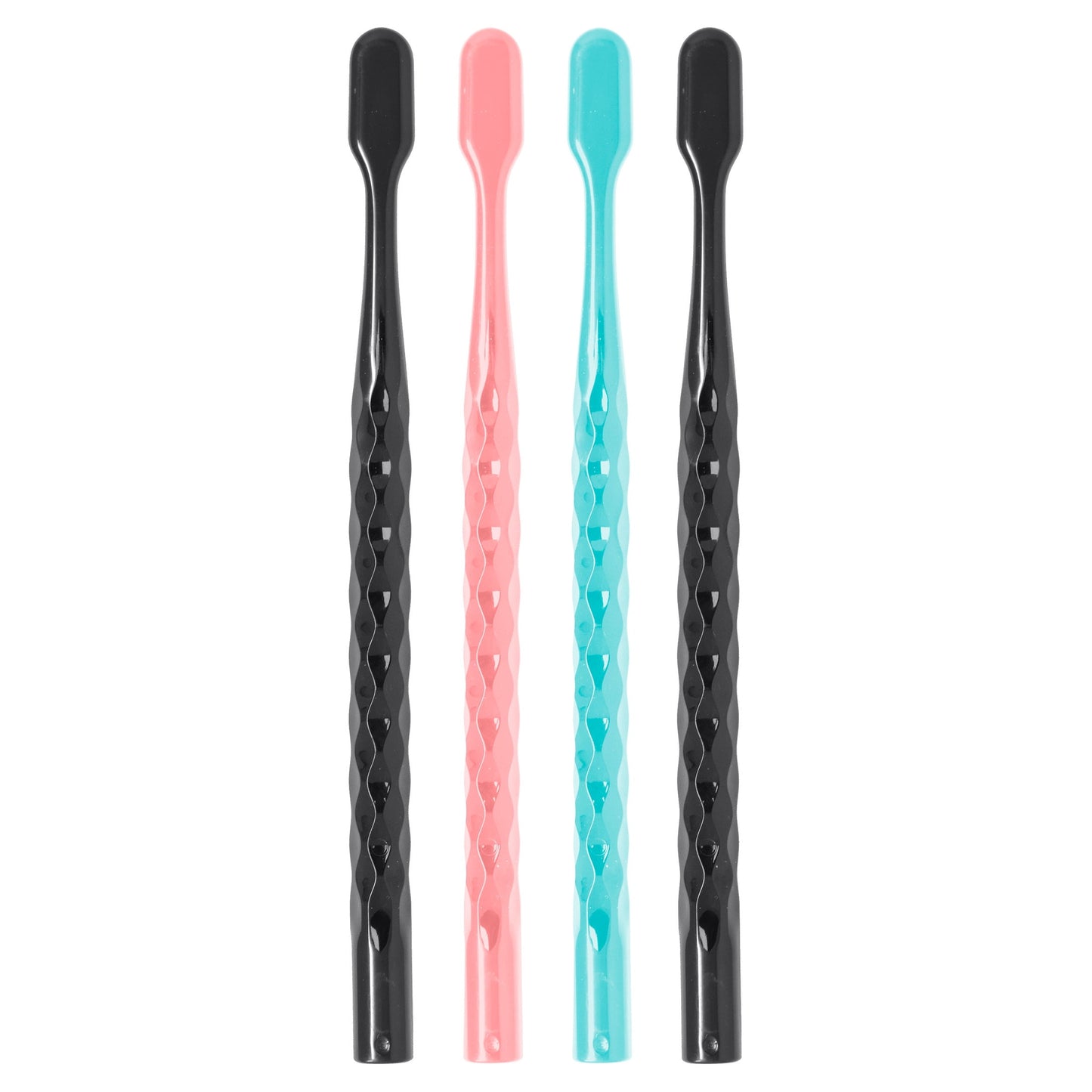 Oral-B Toothbrush Pro Whitening Brilliance, Extra Soft, Black, Coral, and Teal, 4 Count