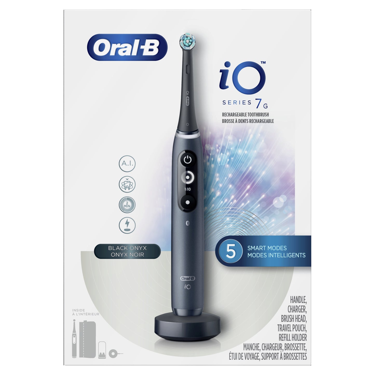 Oral-B iO Series 7G Electric Toothbrush with 1 Brush Head, Black Onyx