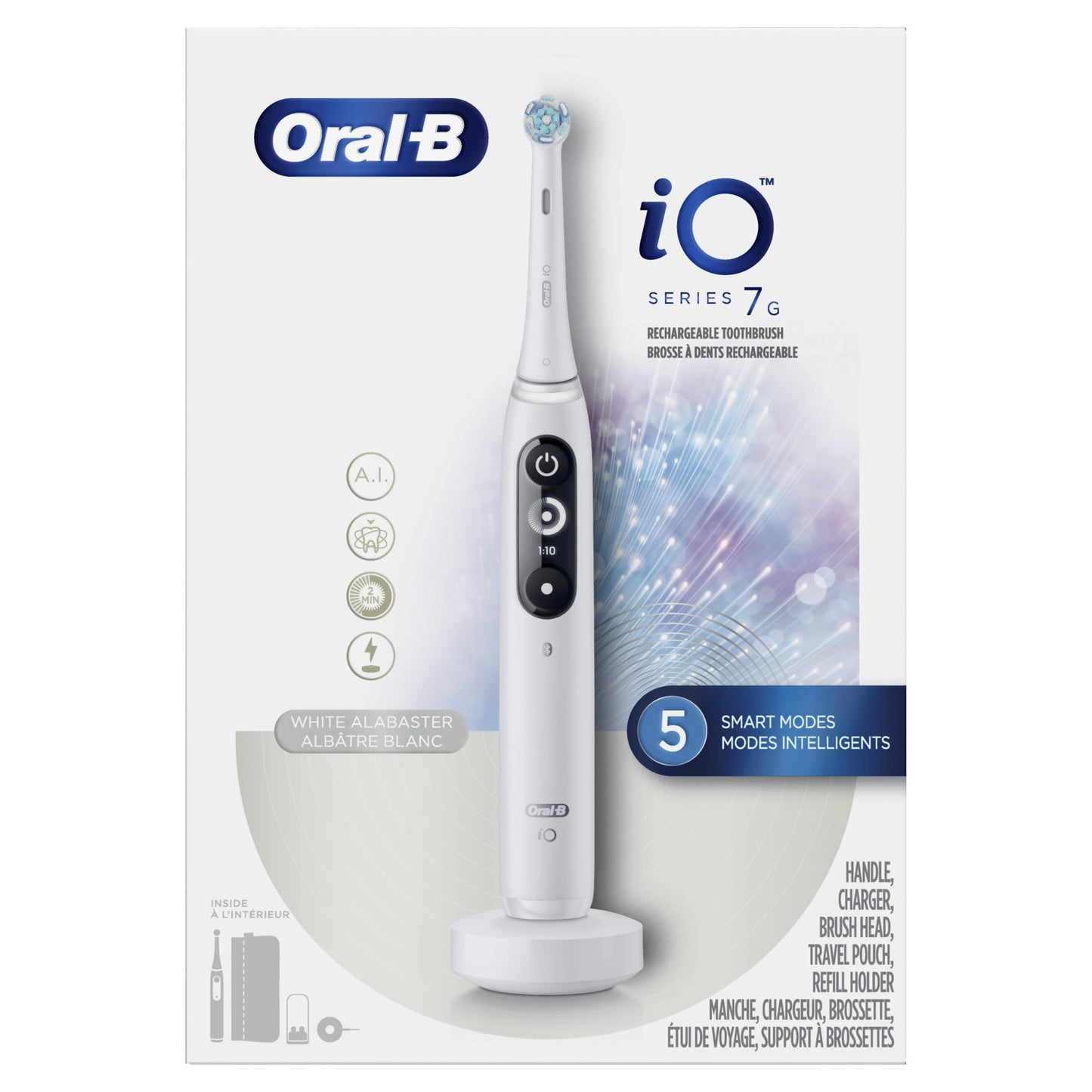 Oral-B iO Series 7G Electric Toothbrush with 1 Brush Head, Black Onyx