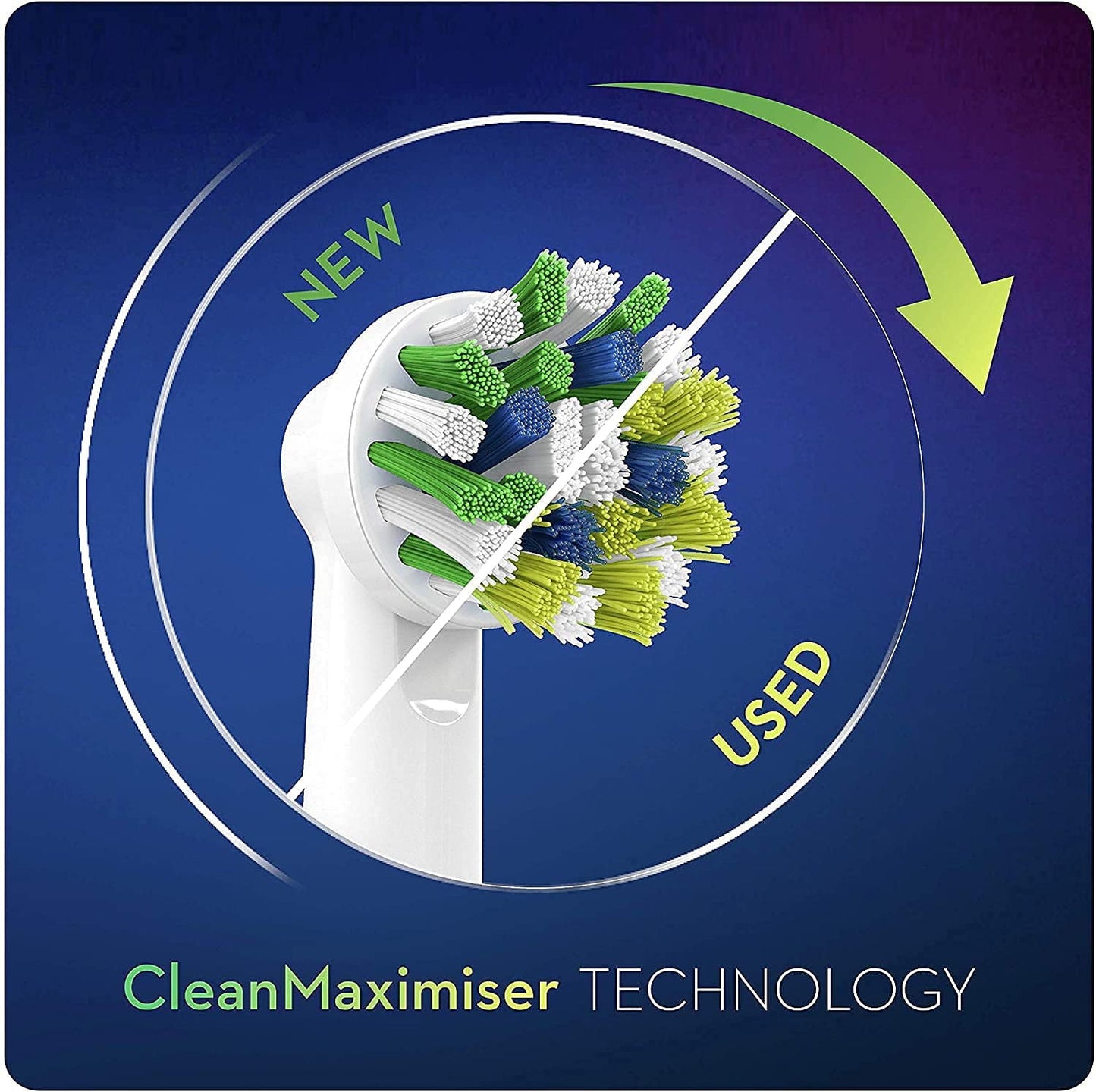 Oral-B Cross Action Electric Toothbrush Replacement Brush Heads Refill with Clean Maximiser Technology 4Count