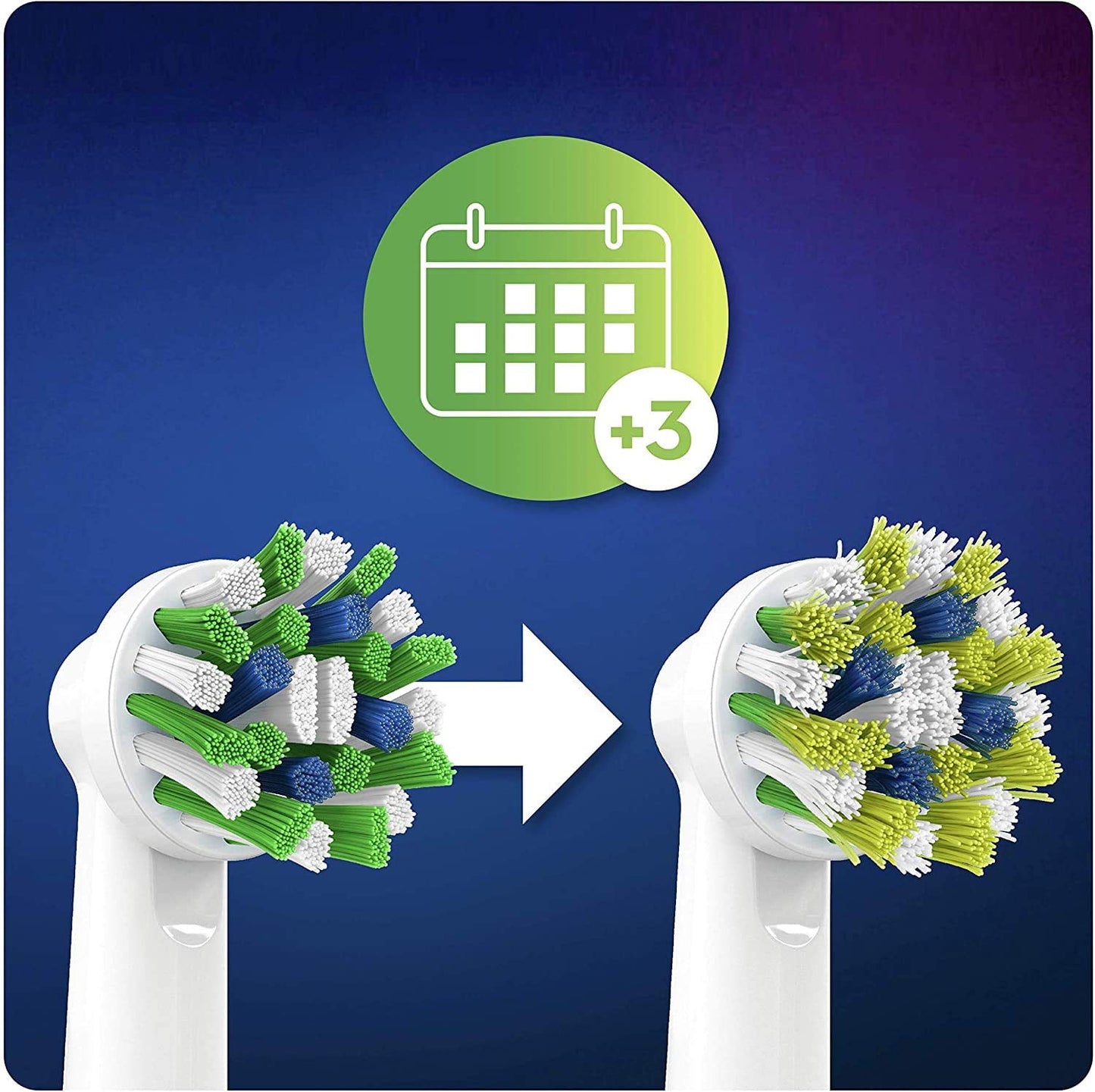 Oral-B Cross Action Electric Toothbrush Replacement Brush Heads Refill with Clean Maximiser Technology 4Count