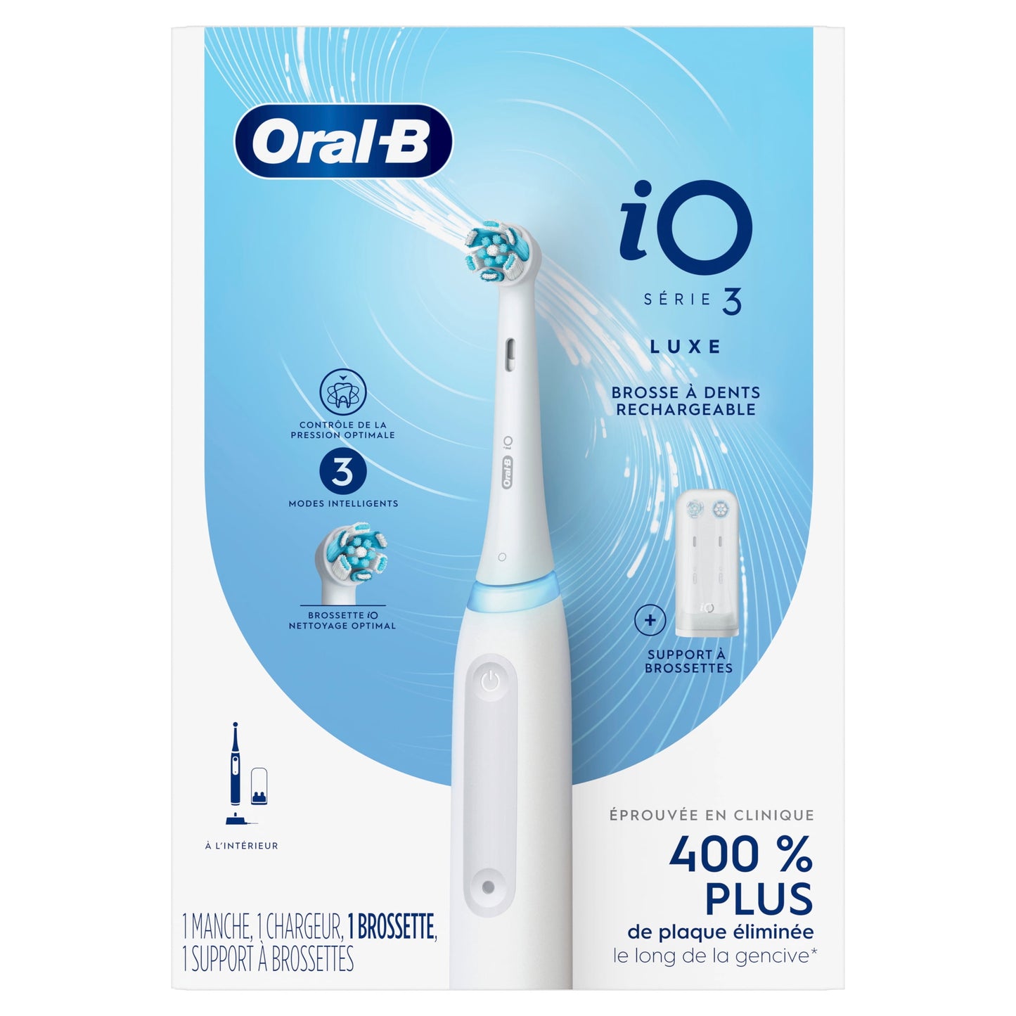 Oral-B Toothbrush, iO3 Luxe Electric Toothbrush (1) and (1) Charger for Children &amp; Adults 3+
